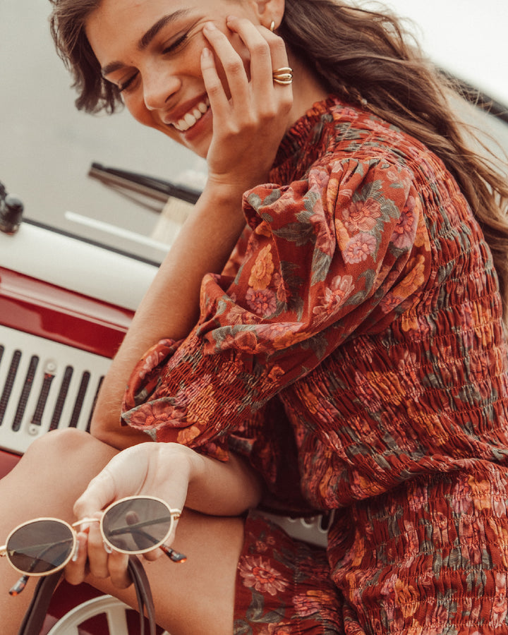 VESTIDO DALIA RED FLOWERS