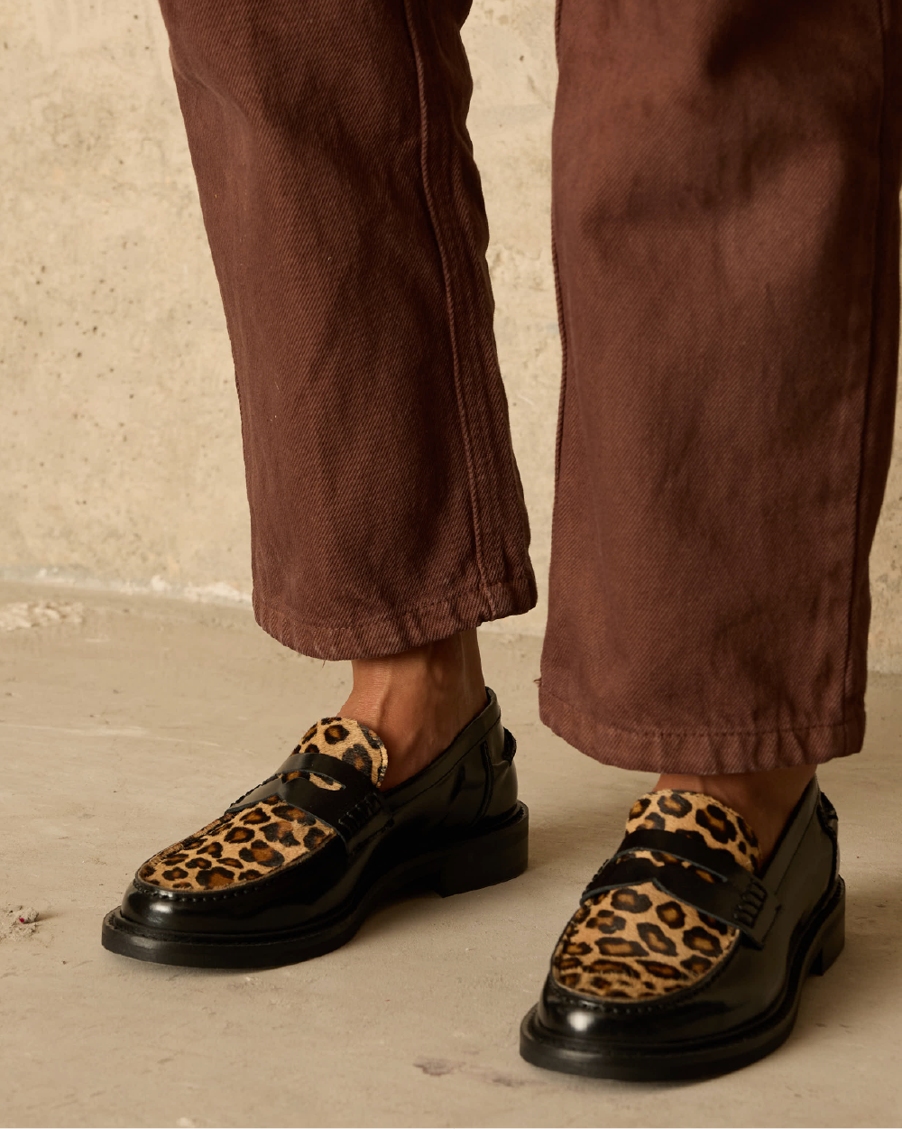 MOCASÍN GÉNOVA BLACK LEOPARDO