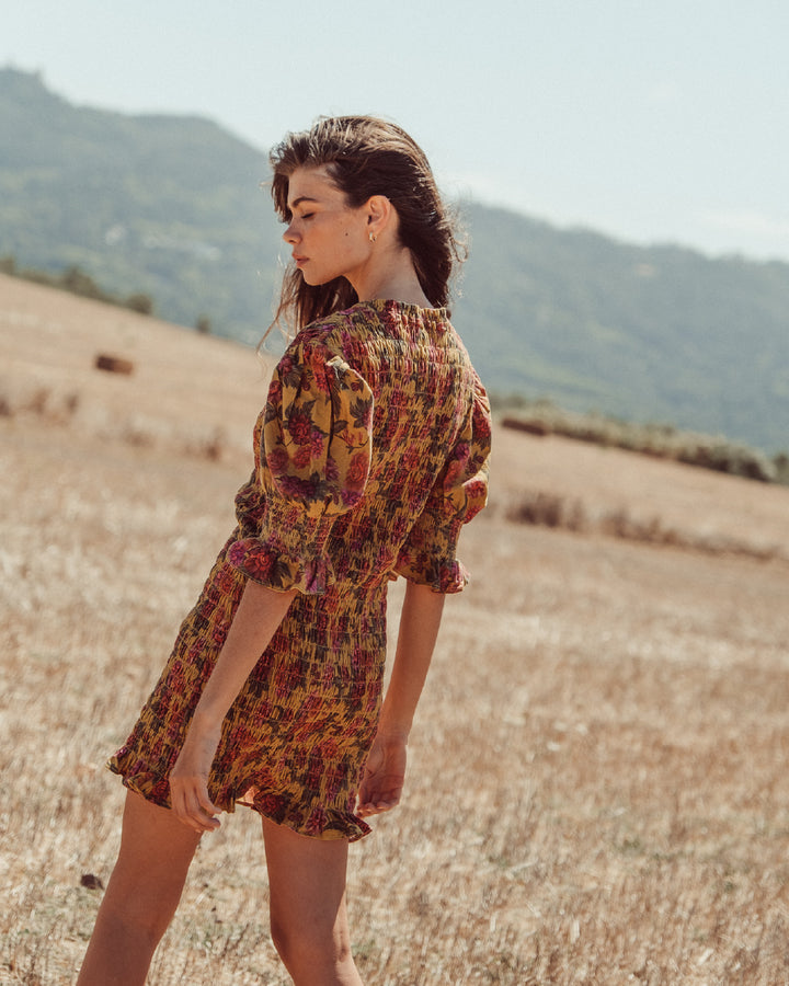 VESTIDO DALIA YELLOW FLOWERS