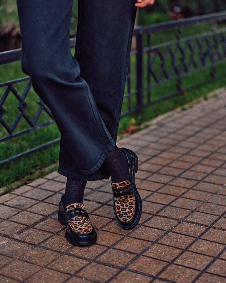 MOCASÍN GÉNOVA BLACK LEOPARDO