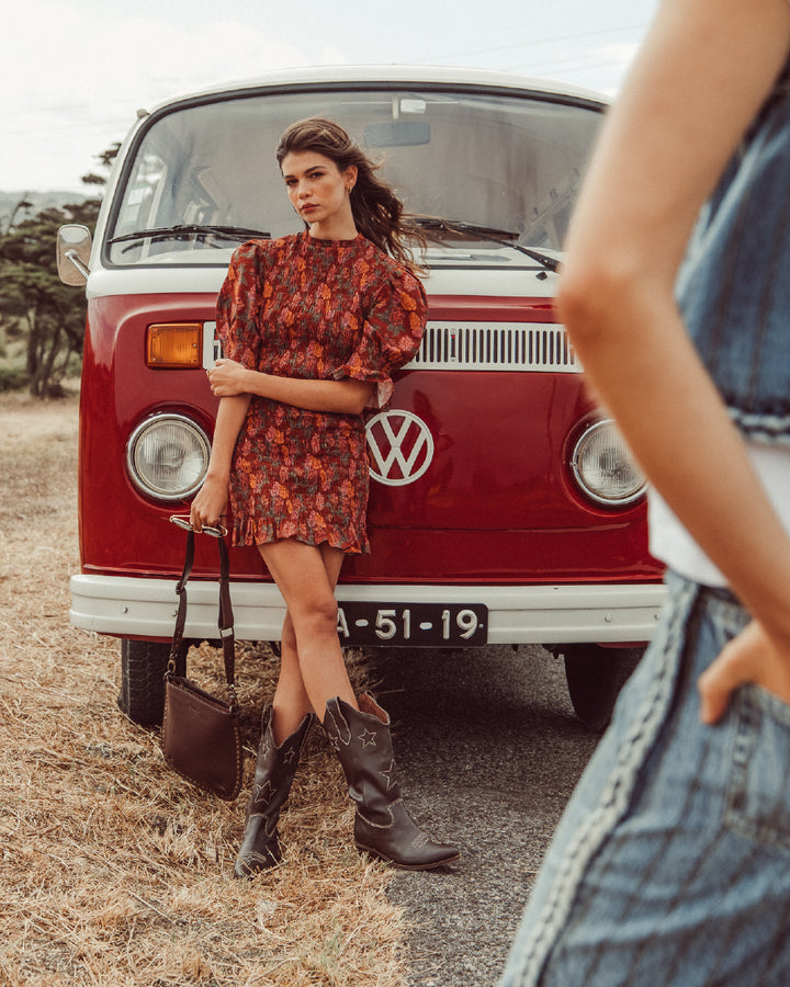 VESTIDO DALIA RED FLOWERS