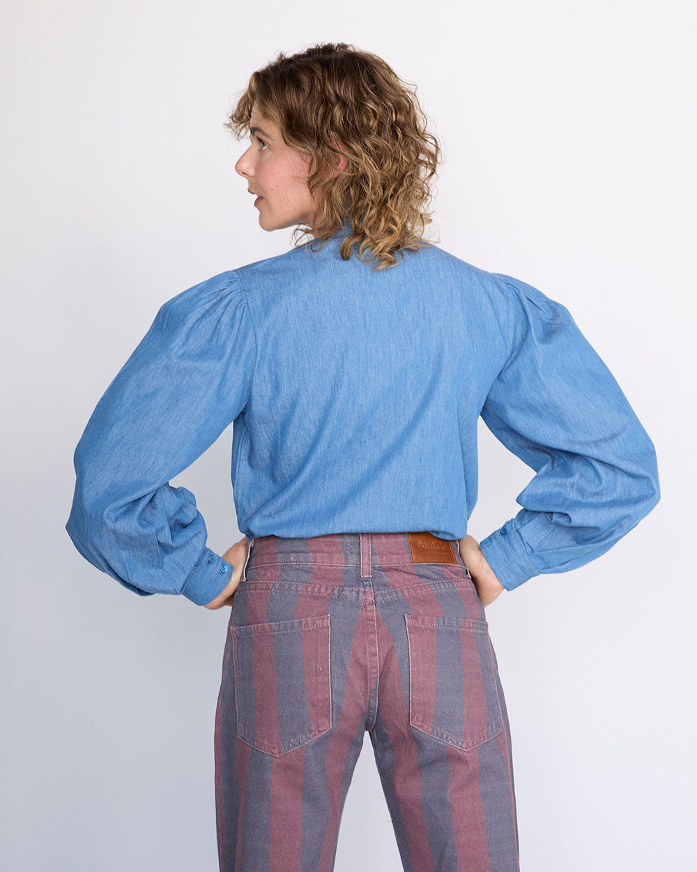 JEANS LENI NAVY STRIPES