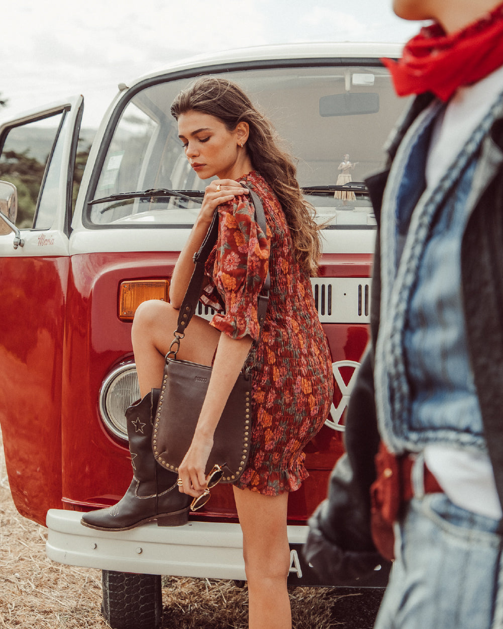 VESTIDO DALIA RED FLOWERS