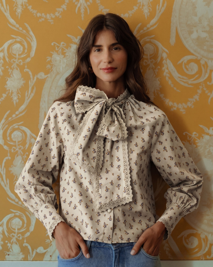 BLUSA NALA CHERRY BLOSSOM MUSTARD