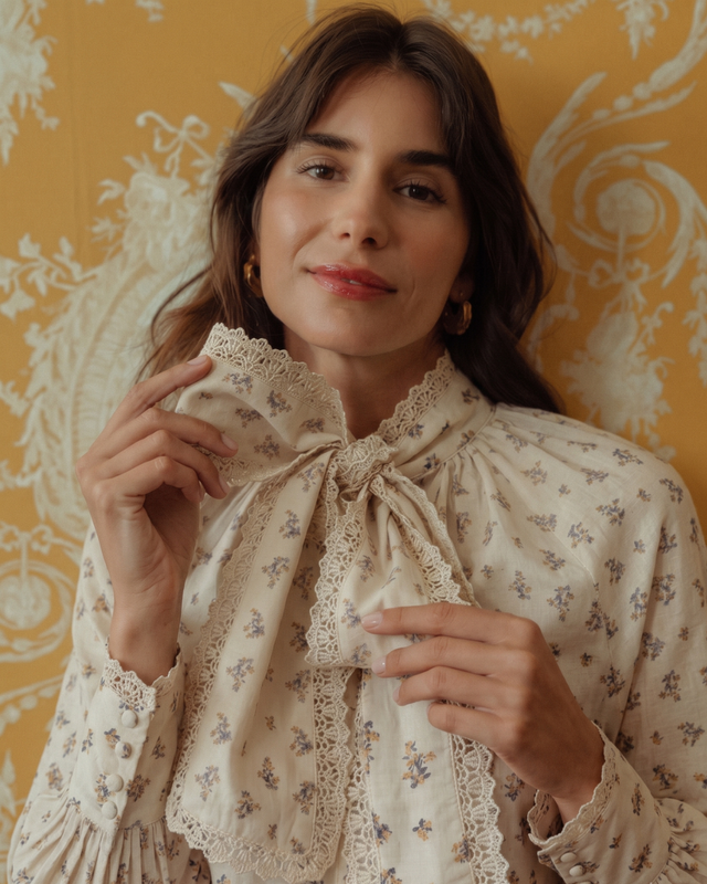 BLUSA NALA CHERRY BLOSSOM MUSTARD
