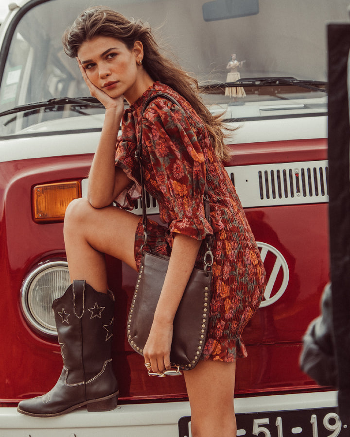 VESTIDO DALIA RED FLOWERS