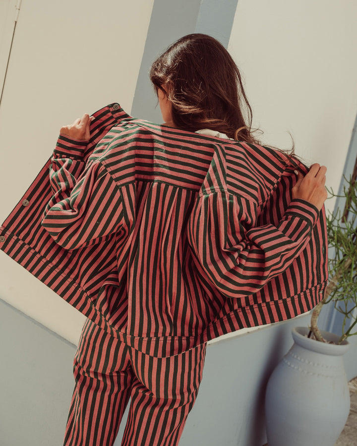 CHAQUETA ANNIE GREEN STRIPES