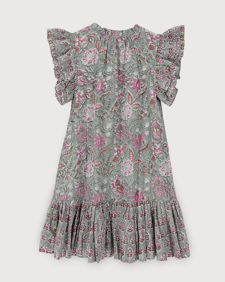 VESTIDO ANGELE GREEN FLOWERS