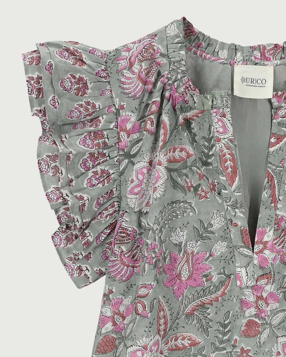 VESTIDO ANGELE GREEN FLOWERS