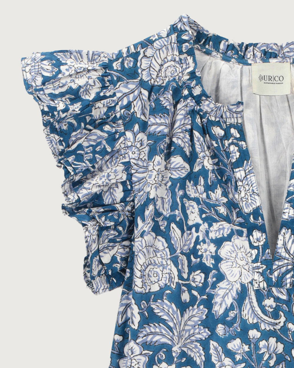 VESTIDO ANGELE NIGHT BLUE FLOWERS