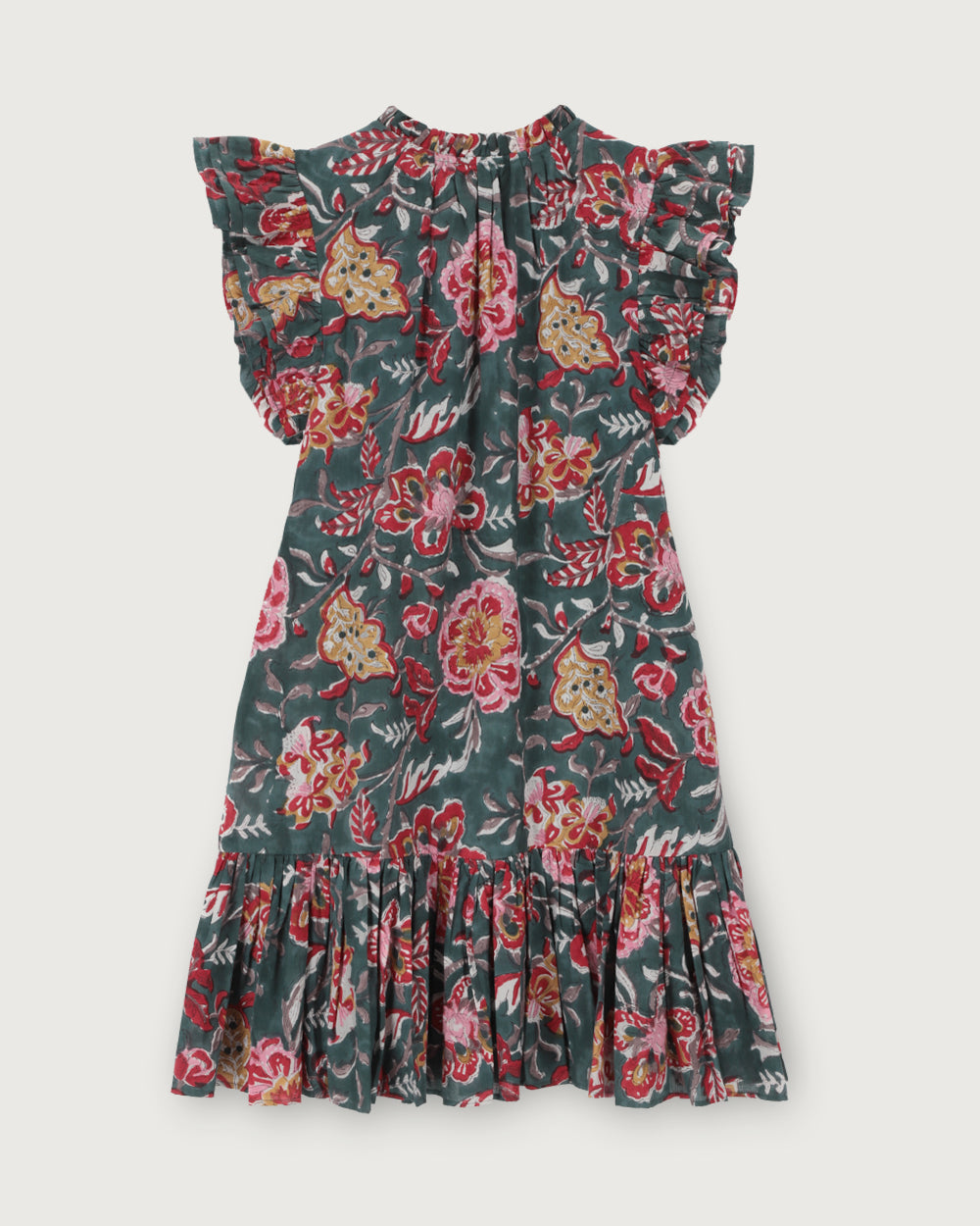 VESTIDO ANGELE PETROL FLOWERS