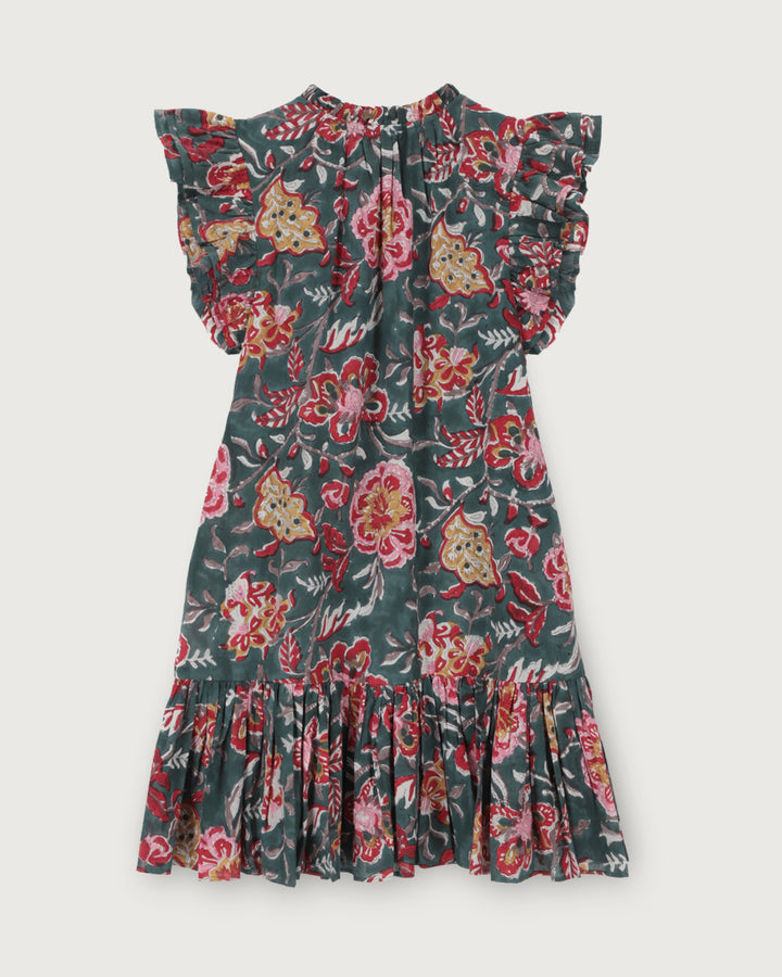 VESTIDO ANGELE PETROL FLOWERS