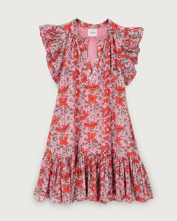 VESTIDO ANGELE PINK FLORES