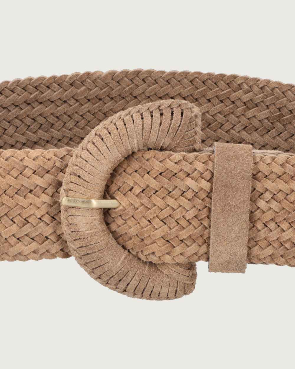 CINTURON ARETHA TAUPE GOLD