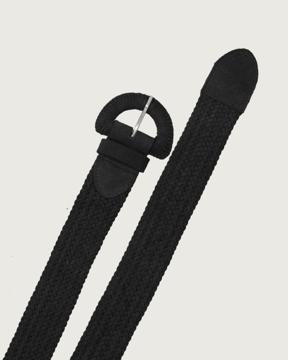 CINTURON ARETHA CIRCULAR BLACK SILVER