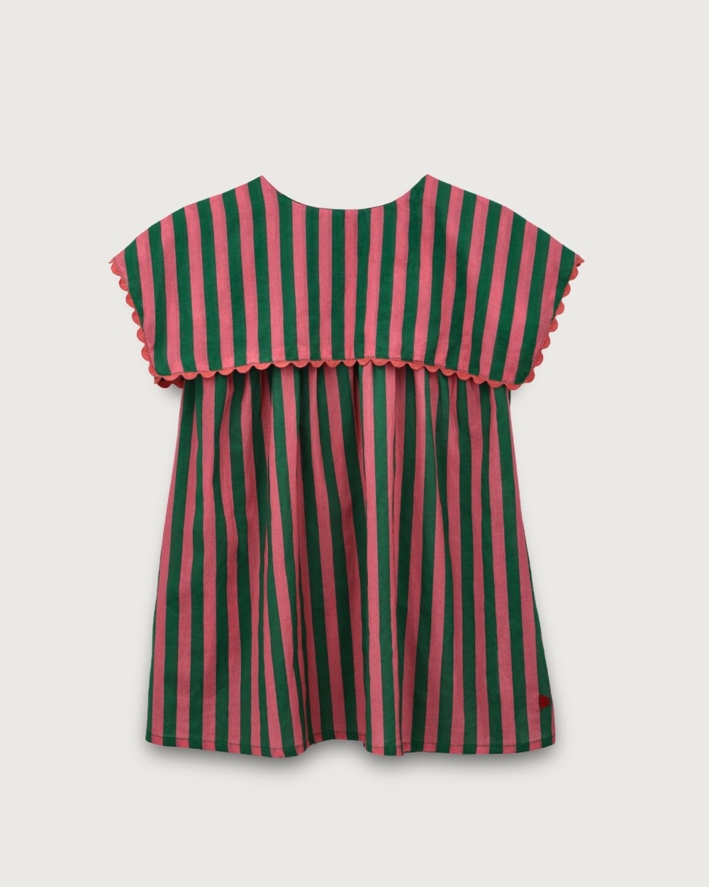 VESTIDO AURORA GREEN STRIPES PETIT