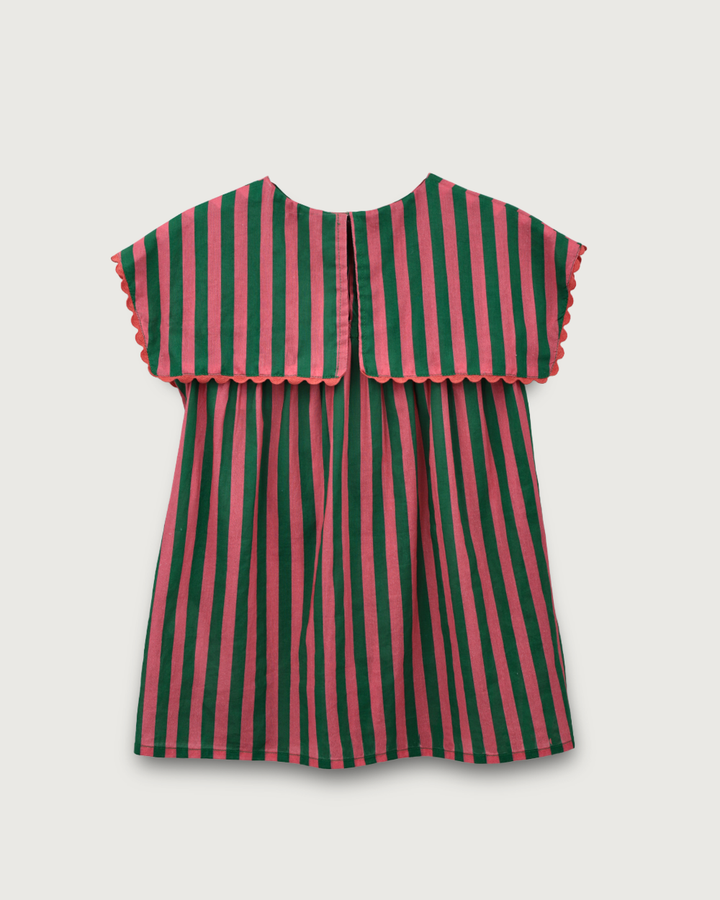 VESTIDO AURORA GREEN STRIPES PETIT