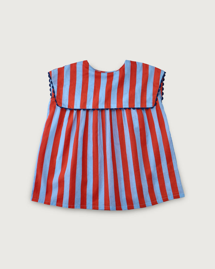VESTIDO AURORA RED STRIPES PETIT