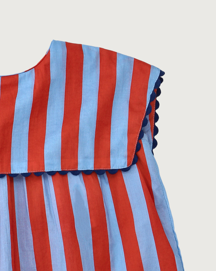 VESTIDO AURORA RED STRIPES PETIT