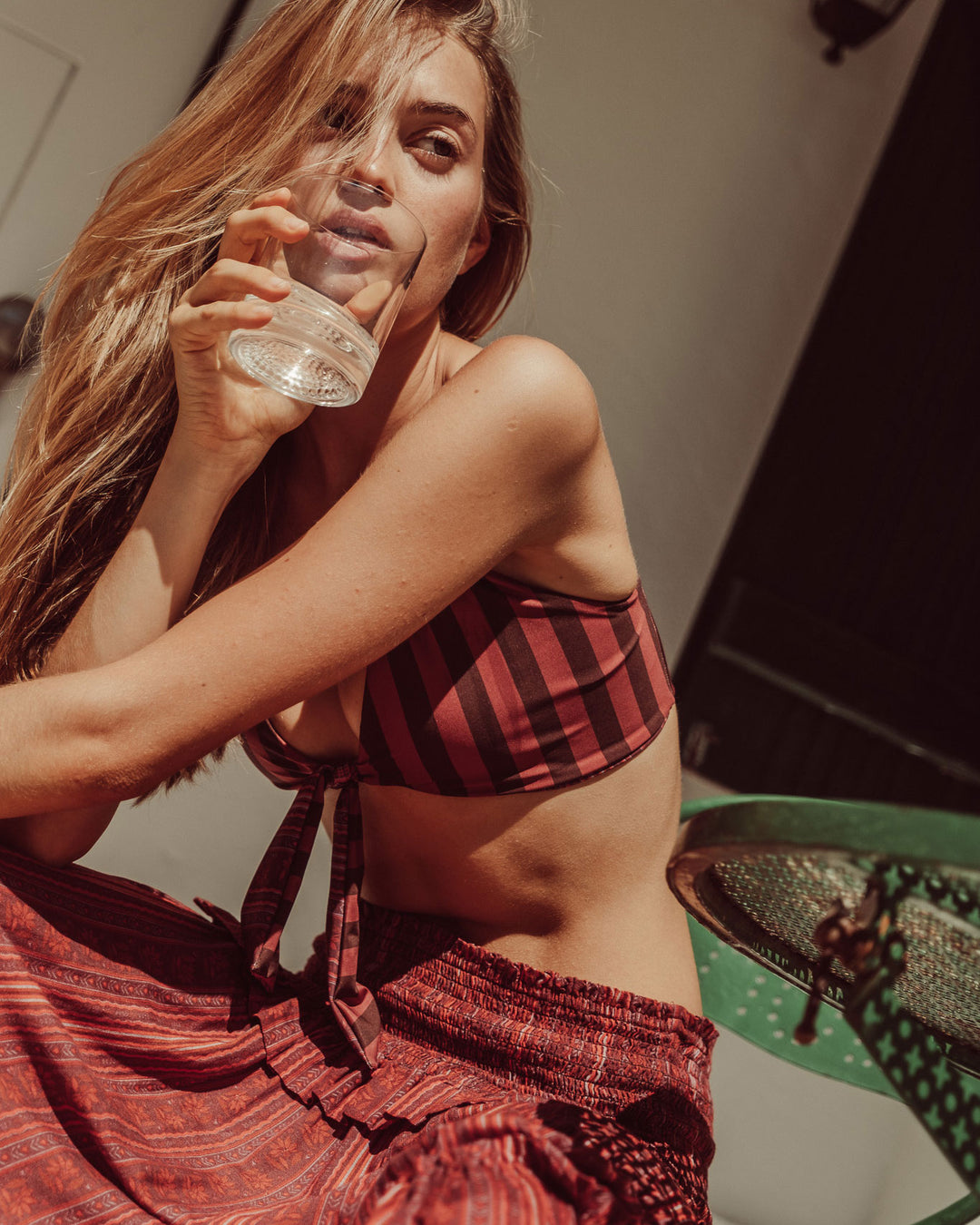BIKINI CASCAIS CIRCUS PRINT / COFFEE STRIPES
