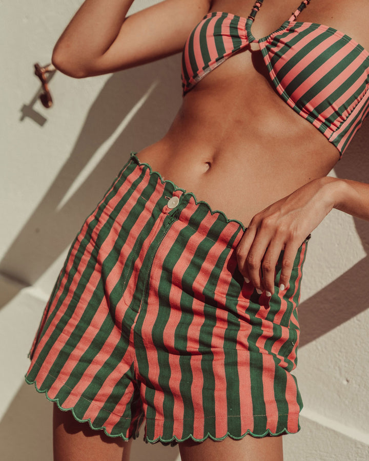 BIKINI LLOMBARDS GREEN STRIPES