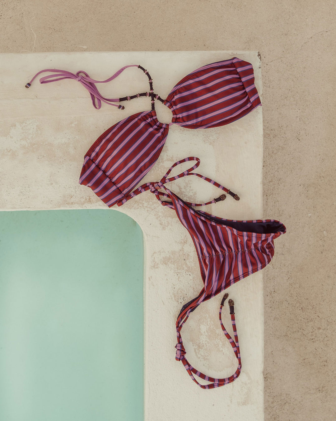 BIKINI LLOMBARDS LILA STRIPES