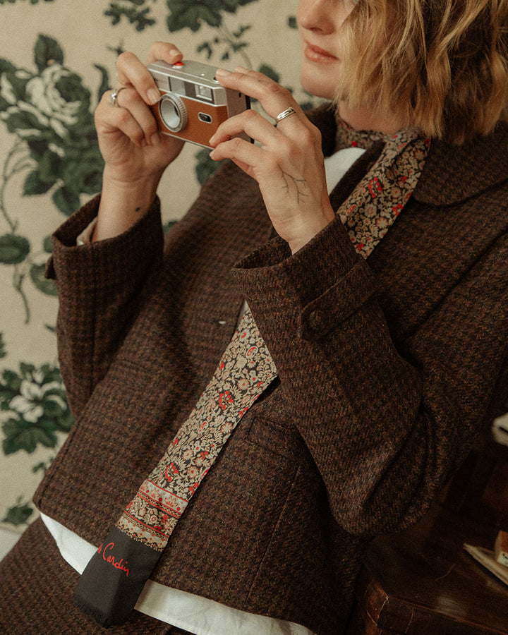 CHAQUETA ZANI LANA BROWN CHECKS