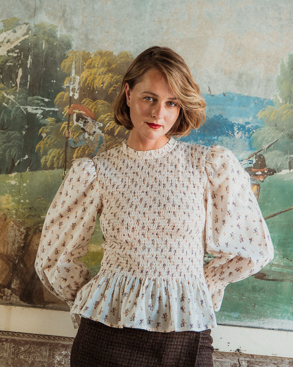 BLUSA ULLA CHERRY BLOSSOM MUSTARD