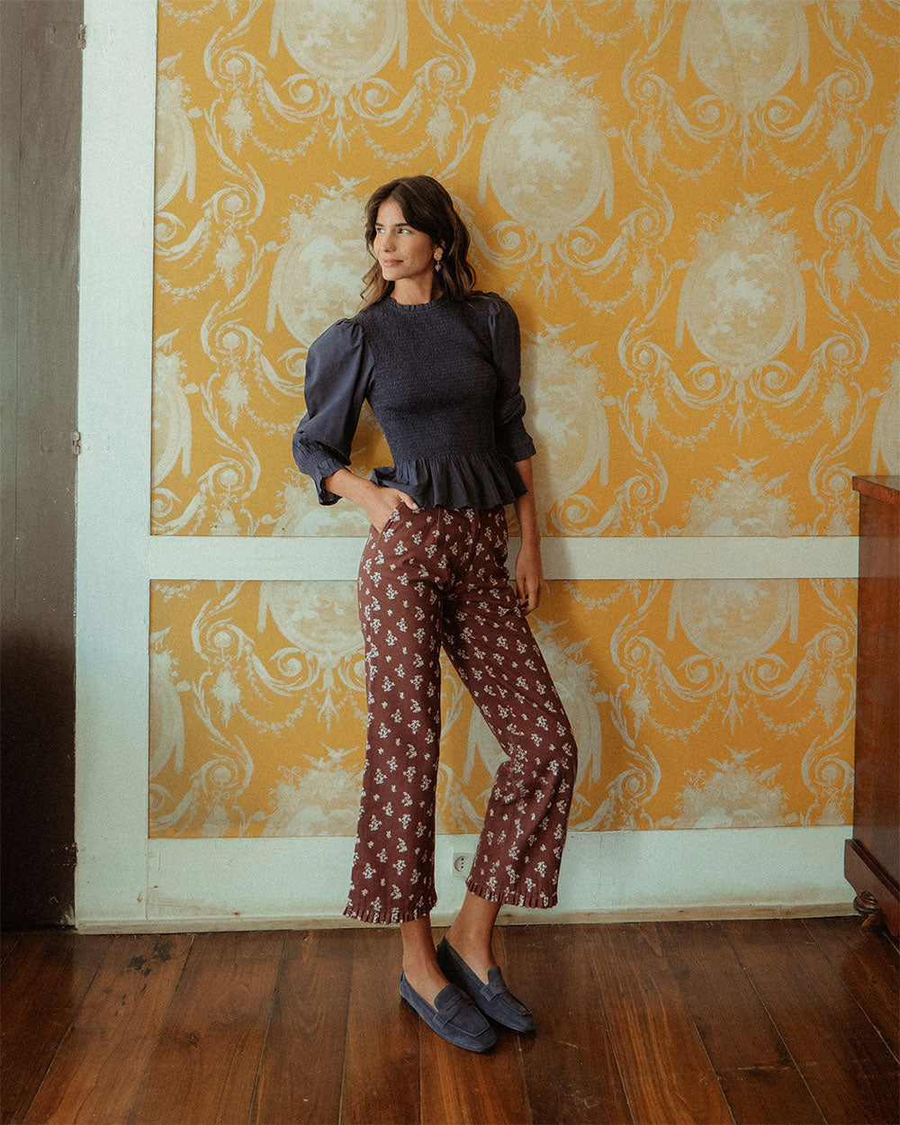 PANTALÓN NOSA CHERRY BLOSSOM BURGUNDY