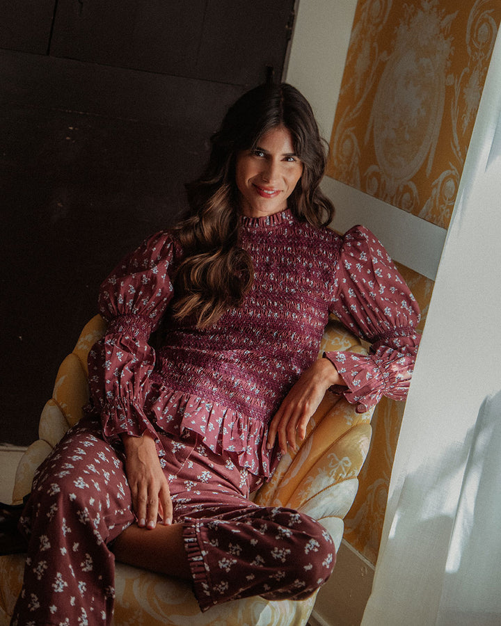 BLUSA FIONA CHERRY BLOSSOM BURGUNDY
