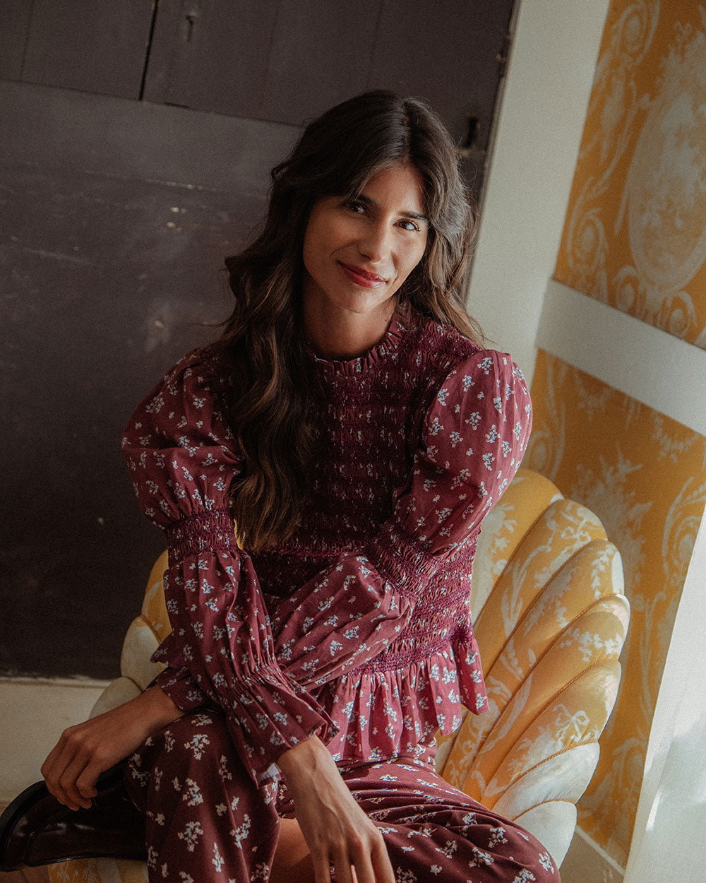 BLUSA FIONA CHERRY BLOSSOM BURGUNDY