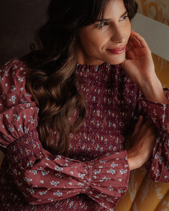 BLUSA FIONA CHERRY BLOSSOM BURGUNDY