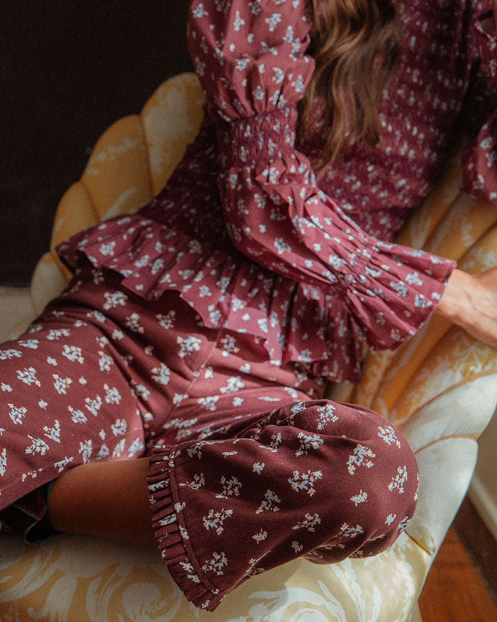 BLUSA FIONA CHERRY BLOSSOM BURGUNDY