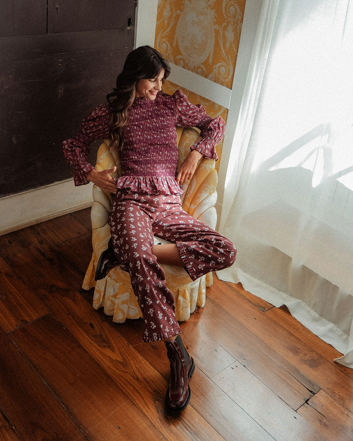 PANTALÓN NOSA CHERRY BLOSSOM BURGUNDY