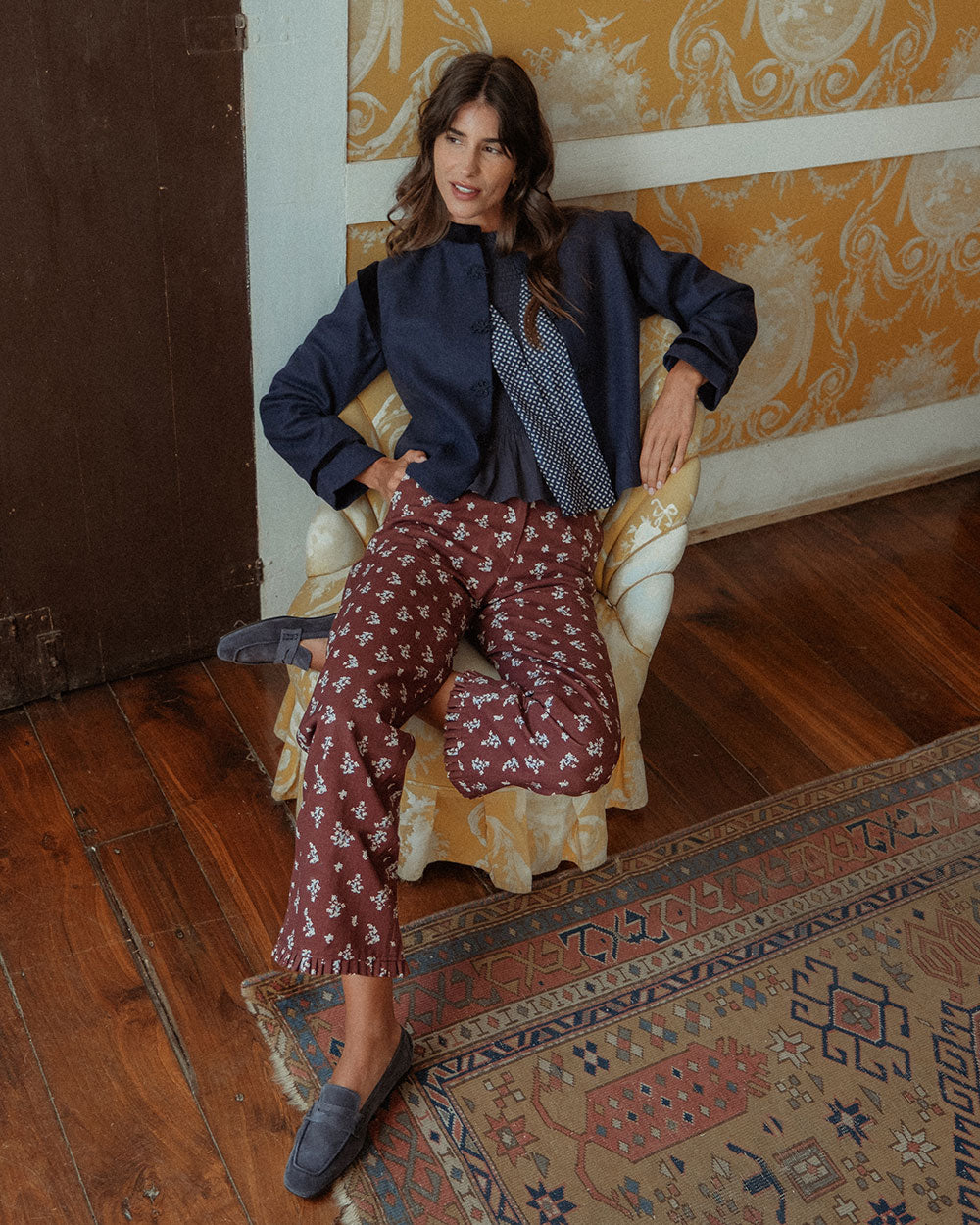 PANTALÓN NOSA CHERRY BLOSSOM BURGUNDY