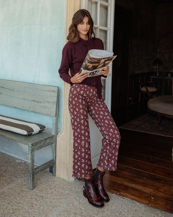 PANTALÓN NOSA CHERRY BLOSSOM BURGUNDY