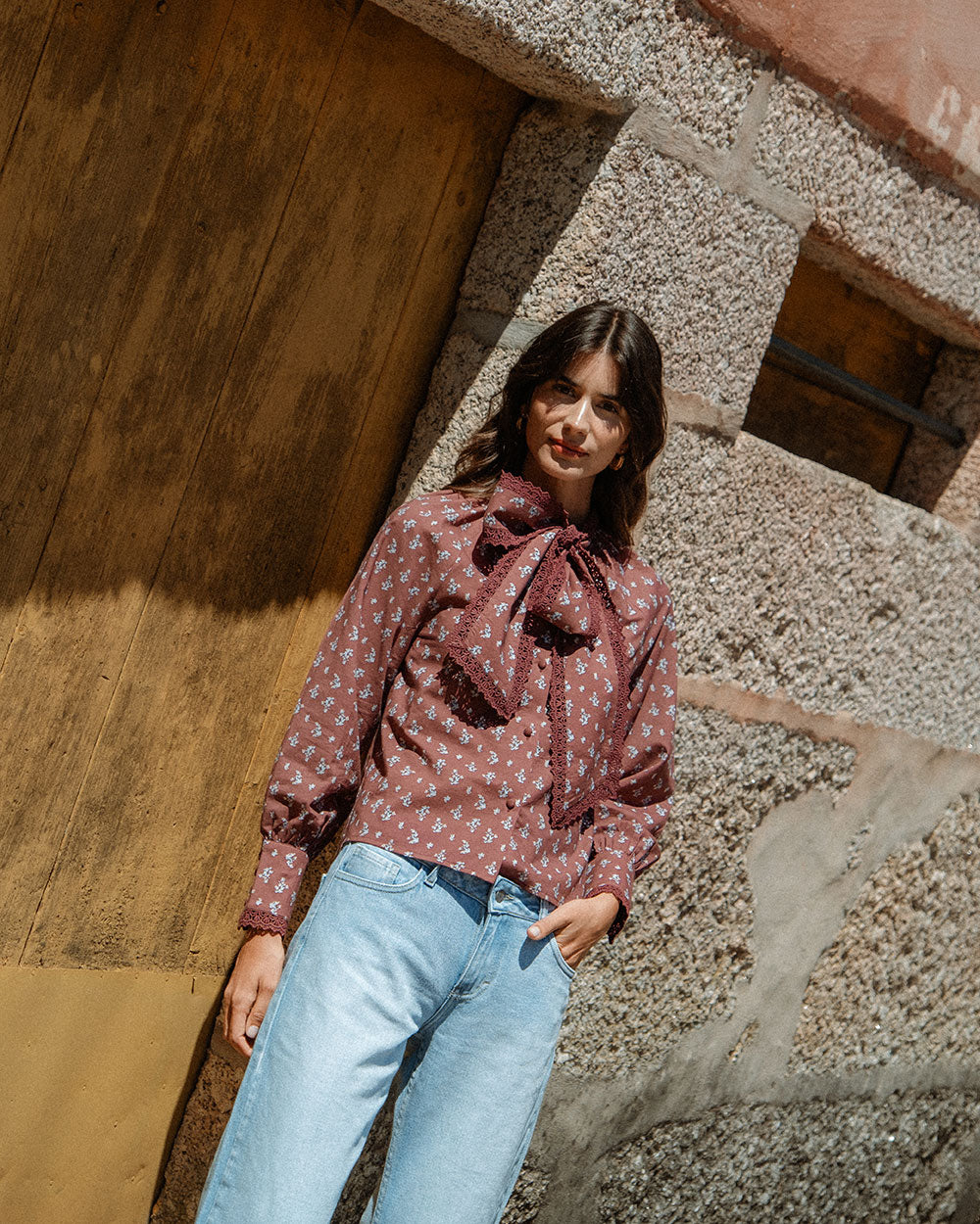 BLUSA NALA CHERRY BLOSSOM BURGUNDY