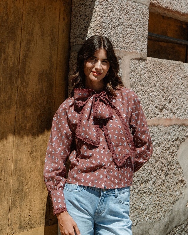 BLUSA NALA CHERRY BLOSSOM BURGUNDY