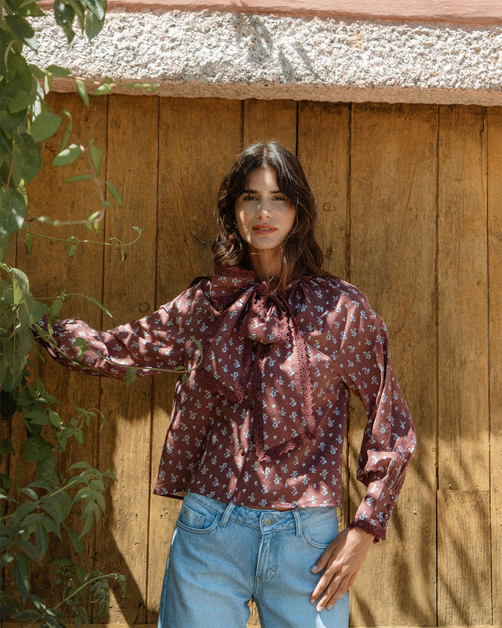 BLUSA NALA CHERRY BLOSSOM BURGUNDY