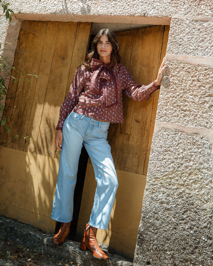BLUSA NALA CHERRY BLOSSOM BURGUNDY