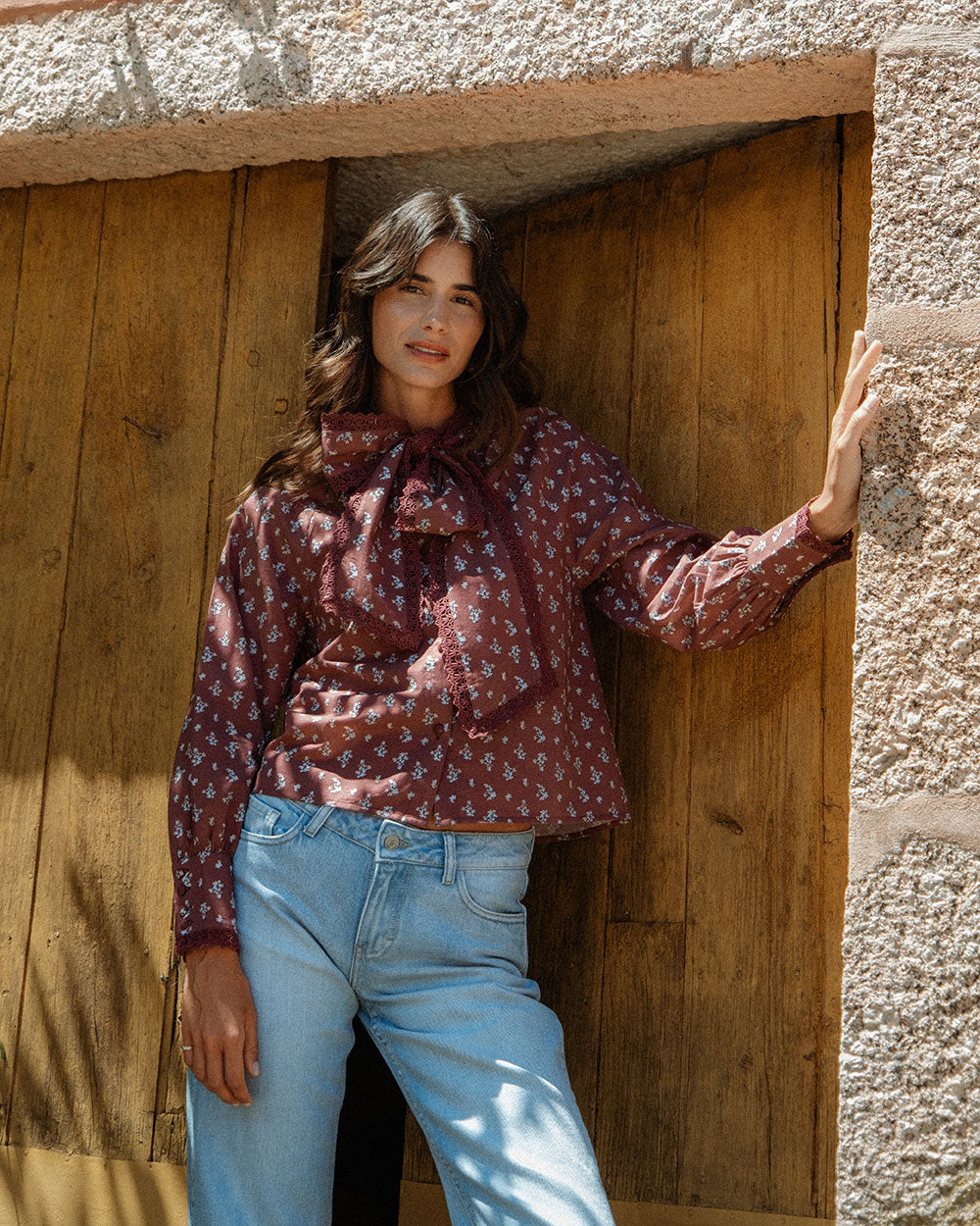 BLUSA NALA CHERRY BLOSSOM BURGUNDY