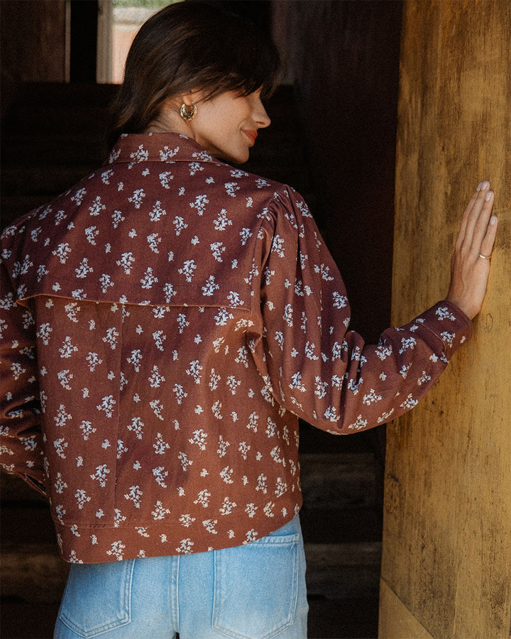 CHAQUETA TIDE DENIM CHERRY BLOSSOM BURGUNDY