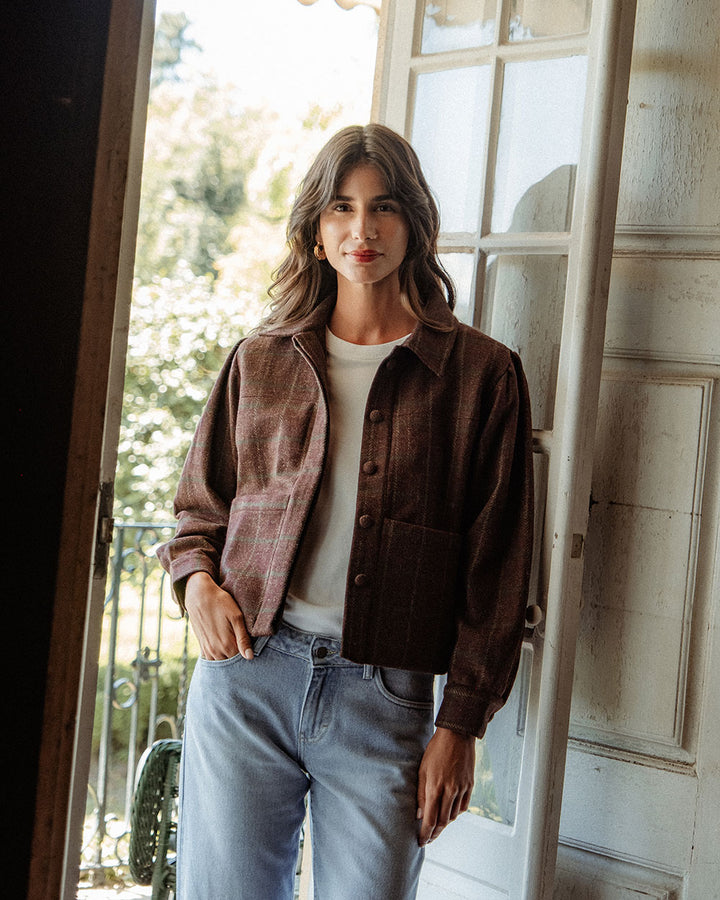 CHAQUETA TIDE BROWN HERRINGBONE