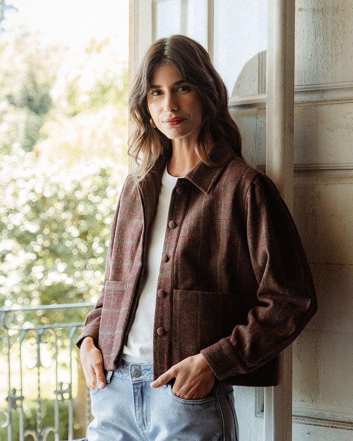 CHAQUETA TIDE BROWN HERRINGBONE