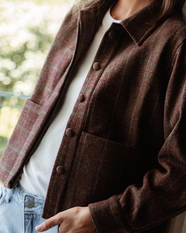 CHAQUETA TIDE BROWN HERRINGBONE