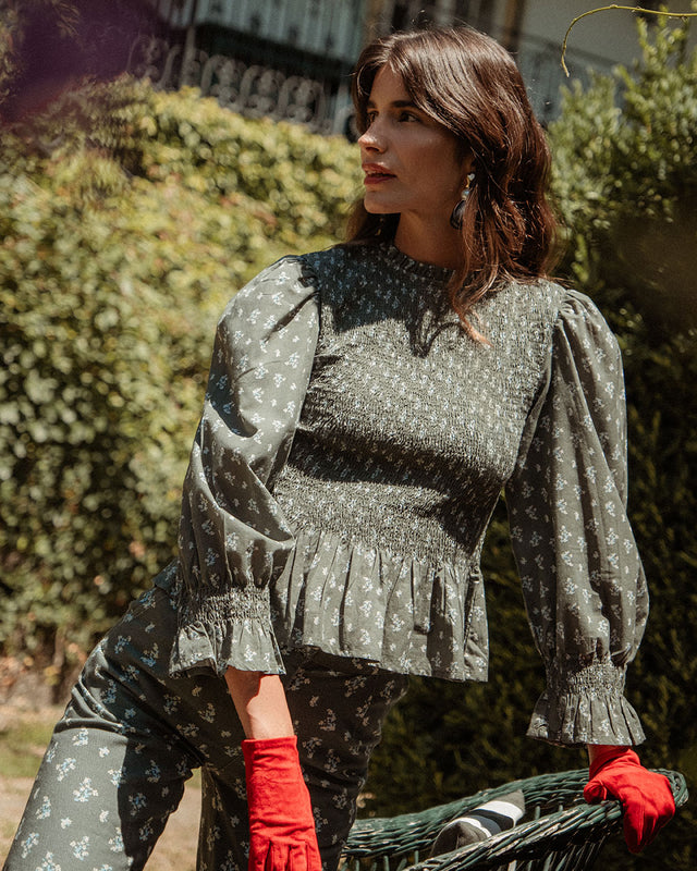 BLUSA ULLA BLOSSOM PETROL