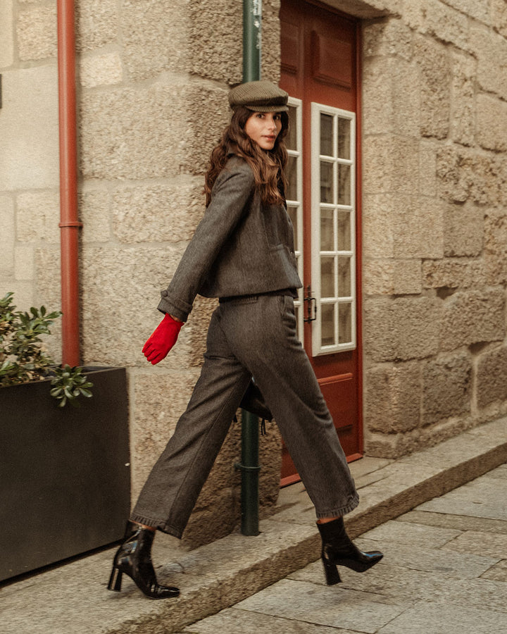 CHAQUETA ZANI LANA GREY HERRINGBONE