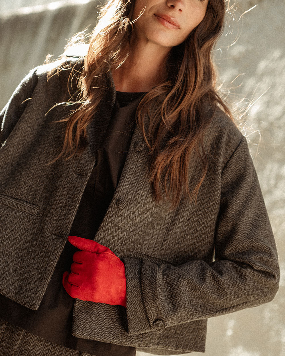 CHAQUETA ZANI LANA GREY HERRINGBONE