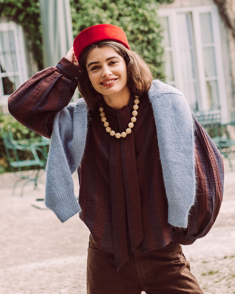 BLUSA MOSS NAVY RED STRIPES PREVENTA