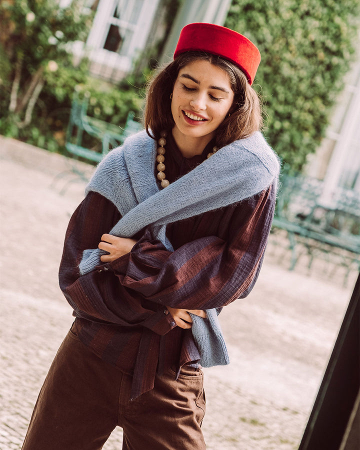 BLUSA MOSS NAVY RED STRIPES PREVENTA